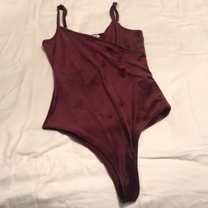 Garage Velvet Wine Bodysuit